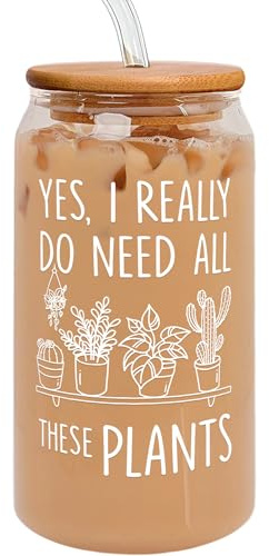 Pawzity Gifts for Plant Lovers - Plant Lover Gifts - Christmas Gift for Plants Lovers - Plants Lover Ideas for Women - Gardening Gift Ideas - 16 Oz Can Glass