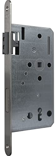 KFV Magnetfallenschloss BB 72mm - Türschloss, Einsteckschloss magnetisch DM 55 Stulp rund, Edelstahl