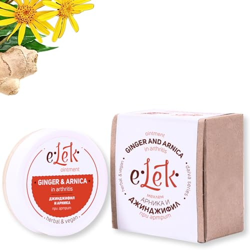 ELEK Natürliche Ingwer und Arnika Salbe 20 ml - Hochkonzentriert Wärmesalbe mit Arnica & Ginger - Creme von Muskel - Körperpflege für Bergsteiger mit Bienenwachs, Kokosöl und Olivenöl - Winter Pflege