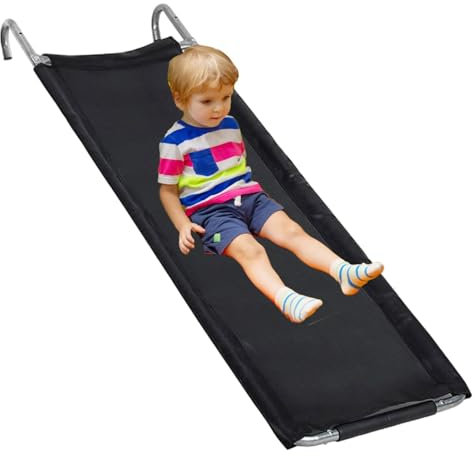 TROONZ Trampoline Ladder Slide Kit, Heavy Duty Steel Trampoline Accessory Slide, Easy To Install, Wide Step Slide Ladder For Trampoline, Trampoline Slide Ladder For Kids Climb Up & Slide Down
