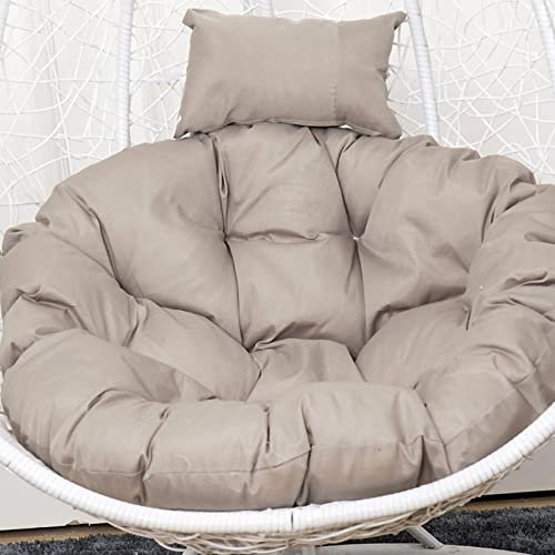 BESTXH Papasan-Rundstuhl Kissen,Dick, bequem Hängematten-Schaukelpolster, Überfüllt Runder Papasan-Stuhl Nur Kissen, für den Garten im Freien(Ohne Stuhl),Grau,105cm