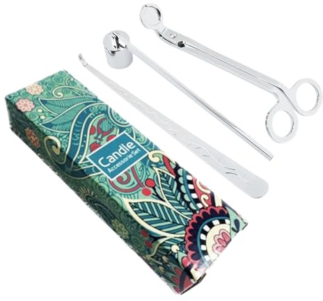 JINGLING Candle Wick Cutter, Candle Wick Cutter, Stainless Steel Candle Snuffer Wick Cutter, Candle Wick Cutter, Cut Wick to Burn Evenly, Reduces Soot