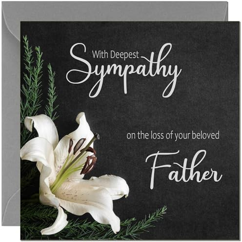 Trauerkarte für Vater – Deepest Sympathy on Losing Your Father Card, Sorry for your Loss Dad Condolences