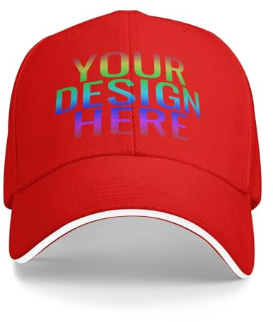 AMZLRR Baseballkappe personalisiertes Cap selbst gestalten mit Foto/Logo/Text gestalten | Verstellbare Cap für Männer & Frauen