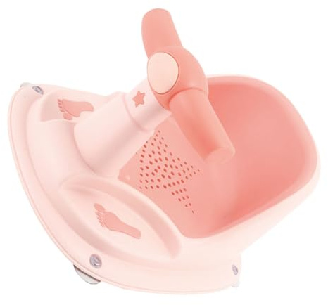 WEKADRIN Asiento de Baño Antideslizante para Bebés de 6 a 12 Meses, Silla Ergonómica Rosa Soporte, Sofá para Ducha, Apto para Baño Doméstico, Diseño Cómodo y Estable