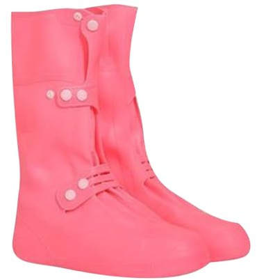 Copriscarpe in silicone elastico e riutilizzabile protezione per stivali, per inverno, estate, neve, viaggi, giardinaggio, cortile, spiaggia, escursionismo, Rosa, XL