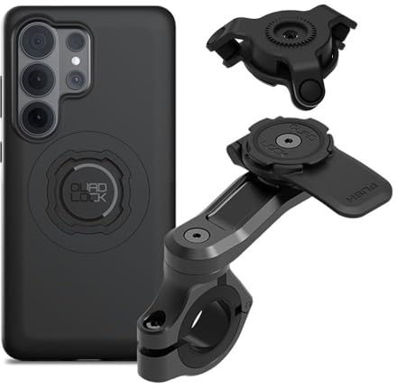 QUAD LOCK Lenker Handyhalterung PRO für Motorrad mit Vibrationsdämpfer und MAG Hülle für Galaxy S26 Ultra