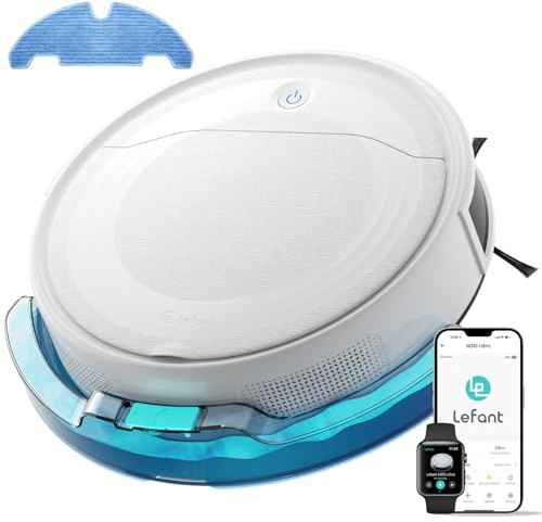 Lefant M310 Ultra Robot Aspirador y trapeador, Aspirador robótico Delgado de succión de 6000 Pa con navegación ToF LiDAR, prevención precisa de obstáculos, Control WiFi/aplicación/Alexa, 170 Minutos