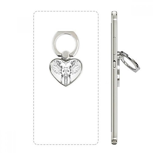 DIYthinker Mammoth Elephant Animal Portrait Heart Cell Phone Ring Stand Holder Bracket Universal Support Gift