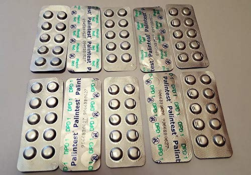 100 Pool Testtabletten von FHS für die Chlor und pH-Wert Bestimmung - je 50 Stück