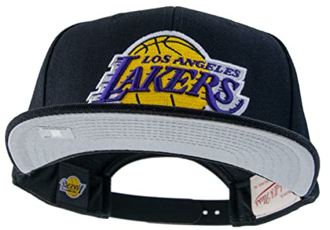 Mitchell & Ness Los Angeles Lakers Wool Solid Snapback NBA Keps Svart, Svart, one size