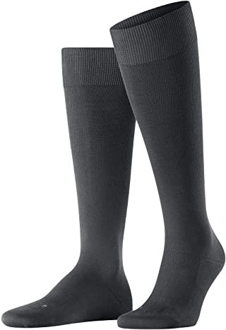 FALKE Herren Kniestrümpfe Energizing Cotton M Kh Baumwolle mit Kompression 1 Paar, Grau Anthracite 3110, 41-42