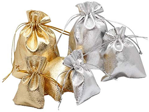 Shulishishop Adventskalender Zum Befüllen Säckchen Zum Befüllen Deko Hessische Taschen Mitbringsel Lieferungen Musselin Taschen Taschen Silver,Mix