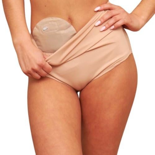 SIIL StomaBandage Beige Ostomy | Ostomiebeutelhüllen | Ostomiegürtel | Stomabeutel-Abdeckung (M)
