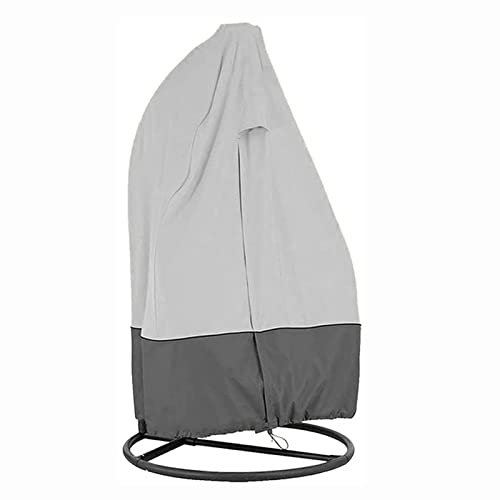 Funda para Silla Colgante,Prueba Polvo Funda de Silla Colgante,Cubierta para Sillón Colgante Oxford 210D,Funda para Silla Colgante con Cremallera,Cu(Size:190X115cm,Color:Gray and black color matching)