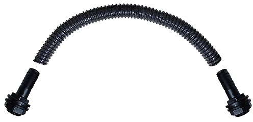 Regentonnen Verbindungsset 1 Außengewinde + Mutter & Dichtung x 1 Schlauchanschluss inkl. 1 (Ø25mm) Spiralschlauch Länge ca. 1m