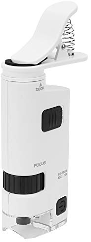 LED-Handy-Mikroskop mit 80-120-fach Zoom, Mini-Smartphone-Linsenlupe mit Klemme für Hauterkennung, Schmuck- und Stempelinspektion