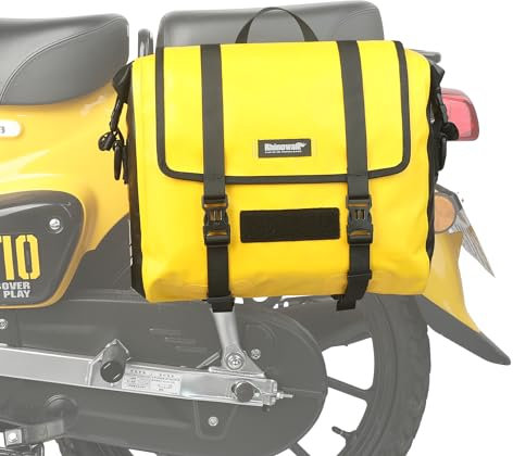 Rhinowalk - Alforjas de motocicleta impermeables de 15 l, bolsas laterales con sistema de liberación rápida, se adaptan a la mayoría de portaequipajes de motos deportivas y de aventura (1 juego)