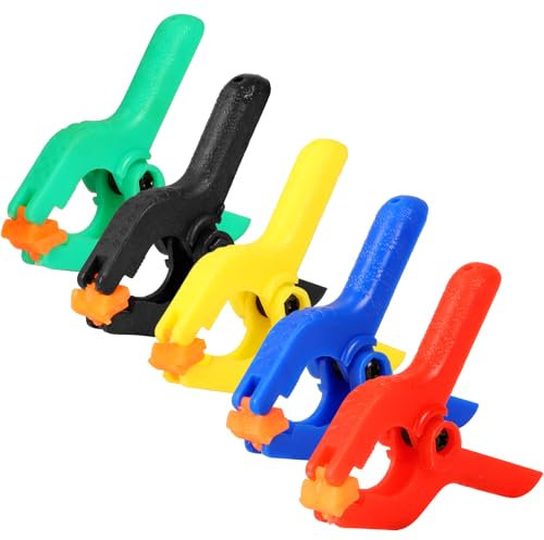 5 Stück Federzwinge 2 Zoll Klemmzwingen Klemmen Federklemmen Klein Spannklemmen Spring Clamps,für Photografie Foto, Handwerk, Holzbearbeitung, DIY, etc 5 Farben