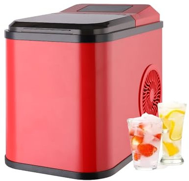 ASHLGQB Pequeña Mini Máquina para Hacer Cubitos de Hielo, Fabricación Rápida de Hielo en 6-10 Minutos, Refrigeración 24 Horas 12 KG, Máquina para Hacer Cubitos de Hielo Autolimpiante