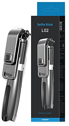 SCRUBY Perche à selfie professionnelle pour téléphone portable, photo, perche rotative, support de télécommande Bluetooth, support de diffusion en direct (L02)