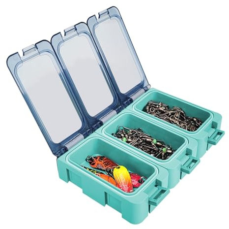 Angel-Aufbewahrungsbox, 3 x im Dunkeln leuchtende Angel-Tackle-Box, Angelköder-Tackle-Box, wasserdichte, stoßfeste Köder-Aufbewahrung mit Silikon-Dichtungsstreifen für Ködernadeln