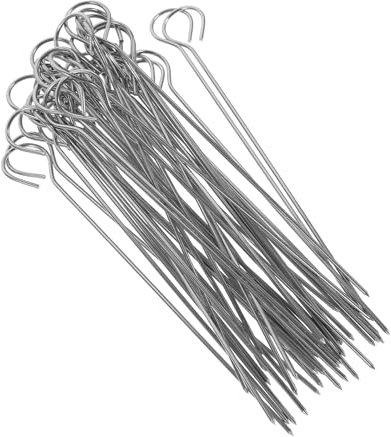 Amosfun 50piezas Accesorios Para Barbacoa Brochetas De Resistentes y Cómodas Para Ensartar Carne