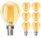 Dehobo Bombilla LED E14, Bulbos de Luz Calida 2700K, Filamento Transparente Bombilla 4W (equivalente 40W) 380LM, Decorativas Iluminación para Hogar, Cafés, Bares, No Regulable - 6 Piezas