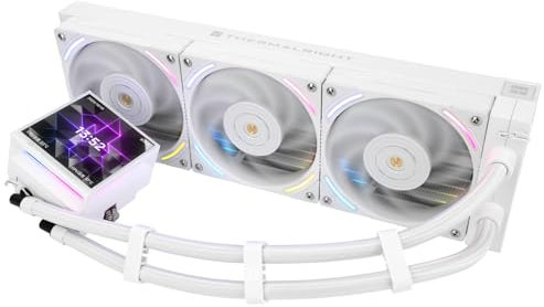 Thermalright Hyper Vision 360 ARGB White CPU AIO Cooler,PC 360 Specification Water Cooler System,IPS LCD Screen with 480x480 Resolution,for AM4/AM5;Intel 1700/1851,3.95in Screen High Performance Pump