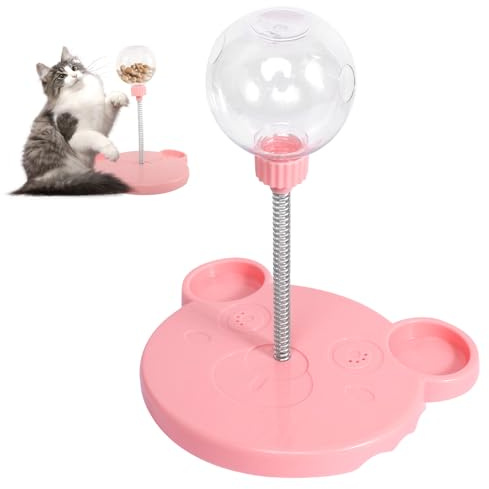 Wackelndes Katze Hunde Leckerli Spielzeug, Futterball für Interaktive Leckerbissen Ball Haustier Futterautomat Spielzeug, Aktivitätsförderndes Futterspielzeug für Katzen und Hunde