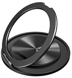 Anello Cellulare Magnetico, Anello Supporto - 360 °Rotazione, con Anello in Metallo,Supporta la Ricarica Wireless,per Smartphone(H)