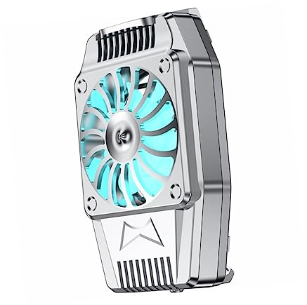 GRIRIW Ventilatore Raffreddamento Wireless Per Smartphone Usb Ricaricabile e Streaming Design Compatto Per