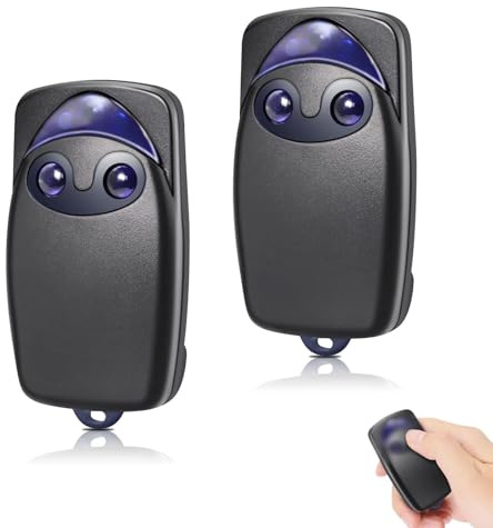 2 Pezzi 433.92MHz Telecomando Cancello per NICE FlO2r-s, Telecomandi 2 Tasti Rolling Code per Nice Bella Porta Automatica Compatibile con Ricevitori FLOXR FLOXIR FLOX2R OXI OX2