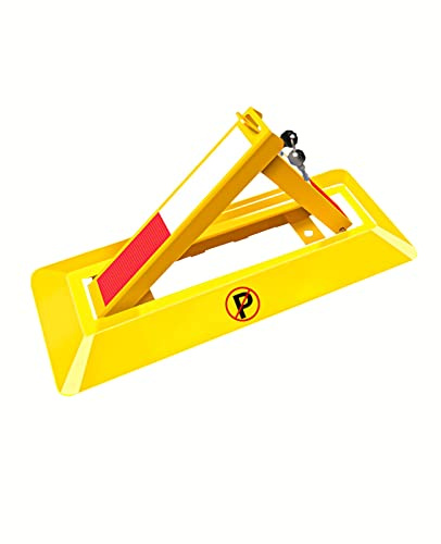 Bloqueador de estacionamiento Con candado, estacionamiento plegable, bloqueo de suelo, anticolisión, antipalanca(C)