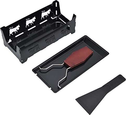 Althwuyu Mini Cheese Raclette Grill, Porth Mapeop Melter Pan con manija y raspador para calentamiento de queso, calentamiento de huevos y pequeños platos
