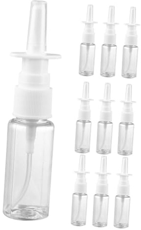 Gatuida 10 pezzi Spray Nasale Trasparenti Riutilizzabili in Pet Nebulizzatore Diretto per Nasale e Bottiglie Leggere e Resistenti Viaggio