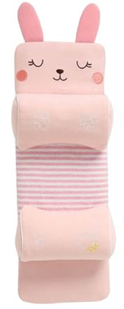 Children's Memory Sponge Pillow with Breathable Pillowcase for Baby Sleep Thin Flat Design Ideal for Shaping and Correcting Head Shape (B, One Size)