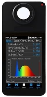 HPCS310P Handheld Plant Spectrometer With Wavelength Range 350-800nm High Precision PAR PPFD Meter For LED Lights Easy Data Reading(HPCS-330P)