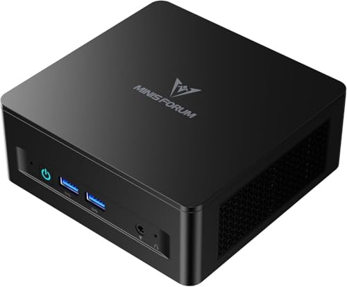 MINIS FORUM UM690L Slim Mini-PC, AMD Ryzen 9 6900HX (8 Kerne/16 Threads, bis zu 4,9 GHz), 32 GB LPDDR5, 512 GB PCIe 4.0 SSD, DP/HDMI 2.1/USB 4, 4 × USB Typ-A, Wi-Fi 6E / Bluetooth 5.3