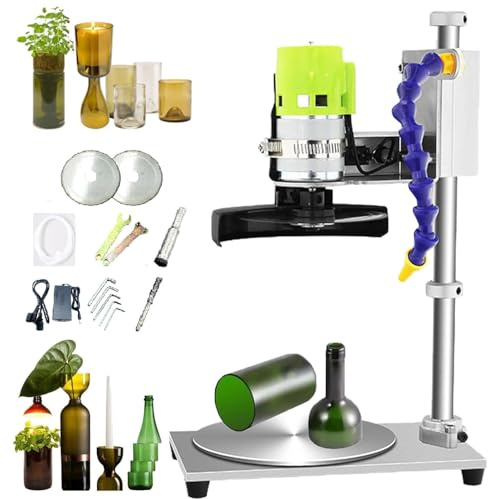 Cortador Eléctrico De Botellas De Cerámica Con 7 Velocidades Ajustables, Cortador De Botellas De Vidrio Con Base Giratoria Y Antideslizante, Para Botellas De Vino, Botellas De Cerámica