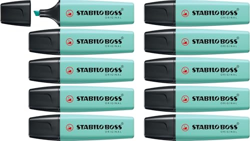 STABILO - Textmarker - BOSS ORIGINAL Pastel - 10er Pack - zartes Türkis