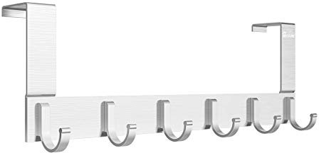 Anjuer Appendino Appendiabiti per Porta 6 Ganci Alluminio