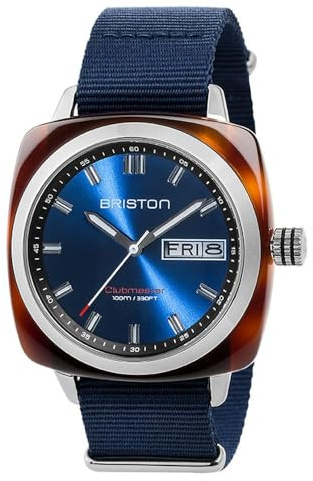 BRISTON Unisex-Armbanduhr für Erwachsene mit Armband aus Edelstahl 3760004812722, blau, Band