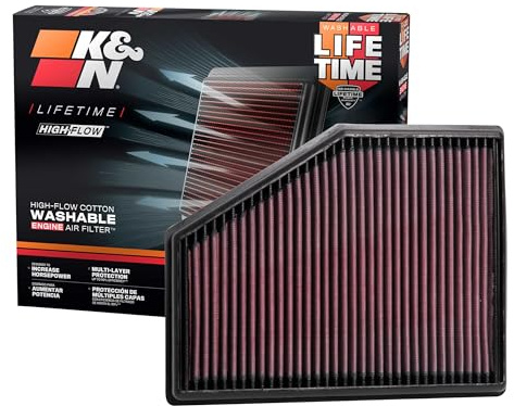 K&N Luftfilter kompatibel mit BMW 5-er (G30/G31) / 6 GT / 7-er (G11/G12) / X3 (G01) / X4 (G02) / X5 (G05) / X7 (G07) (33-3079), Rot | kompatibel mit BMW 5-er (G30/G31) / 6 GT / 7-er (G11/G12) / X3 (G01) / X4 (G02) / X5 (G05) / X7 (G07) (33-3079)