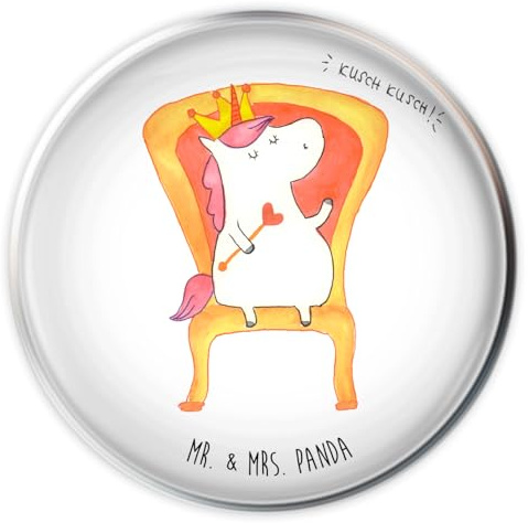 Mr. & Mrs. Panda Ablaufgarnitur Einhorn König - Geschenk, Bundeskanzler, Prinzessin, Waschbecken Stöpsel, Kaiser, Waschbecken-Stopfen, Stopfen, waschbeckenstöpsel, Krone, Präsident, Einhörner