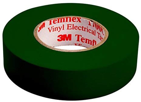 3M T1510 Temflex 1500 Vinyl Elektro-Isolierband, 15 mm x 10 m, 0,15 mm (5, Grün)
