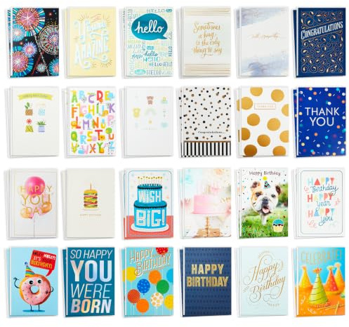 Hallmark Karten für alle Anlässe – 48 Karten mit Umschlägen (Geburtstag, Dankeschön, Glückwunsch, Trauer, Babyparty, blanko)