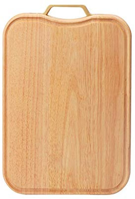 langlebig Schneidebrett Dickes und haltbares Multifunktionale natürliche glatte Brett Groove Design Schneidebrett for Küche Große Schneide und Klein Küchenbretter Hackbretter ( Size : L )