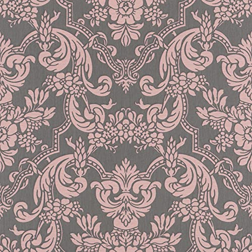 Rasch Tapeten Vliestapete (Classic-Chic) Rosa graue 10,05 m x 0,53 m Trianon XIII 570649