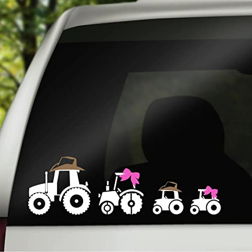 myrockshirt Trecker Traktor Landwirt Familie Bauer 30 cm Aufkleber Sticker Autoaufkleber ohne Hintergrund freie Farbwahl